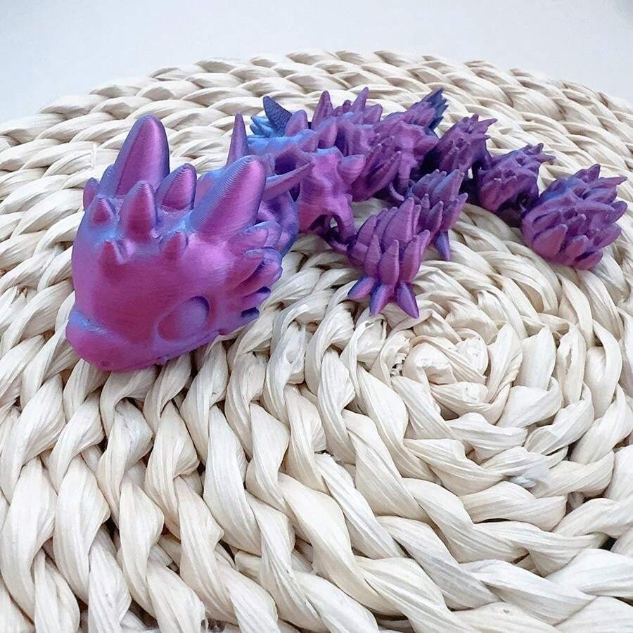 Flexible 3D Printed Cute Mini Baby Dragon Movable Plastic Animal Toy