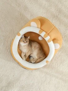 1 Peça Cama Confortável para Gato, Casa de Gato Macia e Aconchegante, Cesta de Dormir para Gato Respirável Adequada para Gatos Pequenos/Médios/Grandes, Todas as Estações