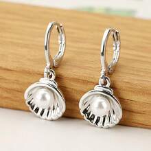 1 Cặp Kẹp Tai Ngọc Trai Vỏ Đồng Phong Cảnh Biển Mới Bán Chạy, Thiết Kế Độc Đáo Phù Hợp Với Trang Phục Hàng Ngày Của Phụ Nữ - Nhiều màu - Xem 8