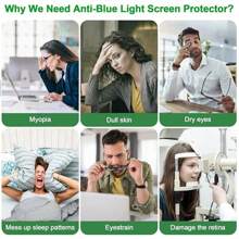 1片防蓝光屏幕保护膜，适用于16英寸、14英寸和13英寸 Pro屏幕，磁吸式可拆卸防眩光，易于安装，无气泡