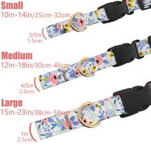 可爱向日葵图案柔软可调节宠物狗项圈，适合小型、中型和大型犬 - 粉色 - 查看 2