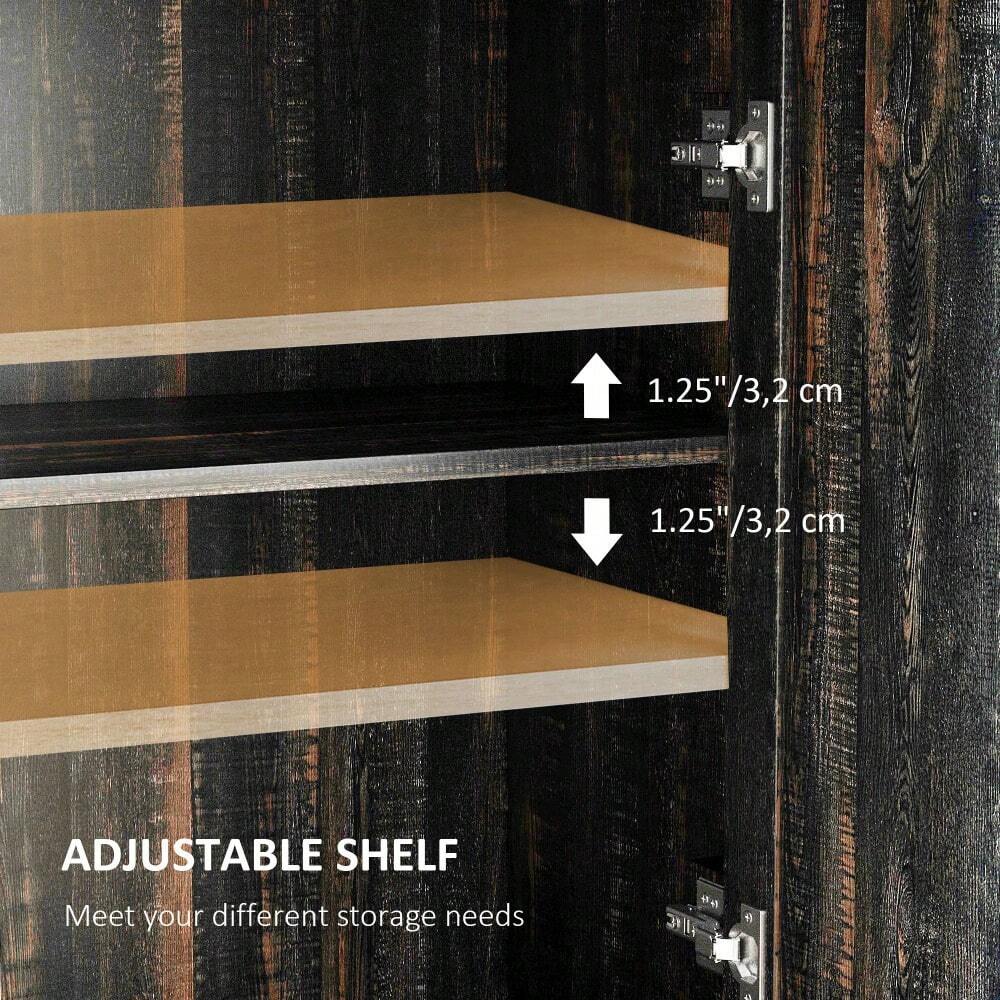 Farmhouse Barn Door Accent Kitchen Sideboard Storage