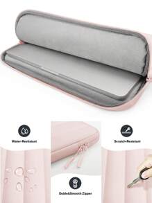 TECOOL 13-16 Inch Laptop Sleeve, Thick Protective Case Compatible With MacBook Air 13/15 M1/M2 (2012-2023), Pro 13/14/15/16 (2010-2022), 14-16 Inch Chromebook, Surface, HP Laptops, Water-Resistant, With Accessory Pocket, Pink