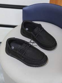 Sapatos casuais infantis com cadarço, sapatos de lona, tênis de corrida respiráveis, tênis de cano baixo