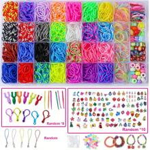 3000 件橡皮筋手链套件、彩色织机手链制作套件、带串珠的 DIY 艺术套件（适合初学者、女孩、男孩生日派对圣诞礼物）（颜色配件随机）、织机带套装、男孩圣诞礼物、手链套件、儿童工艺品、儿童 DIY、橡胶手链套件 - 彩色 - 查看 9