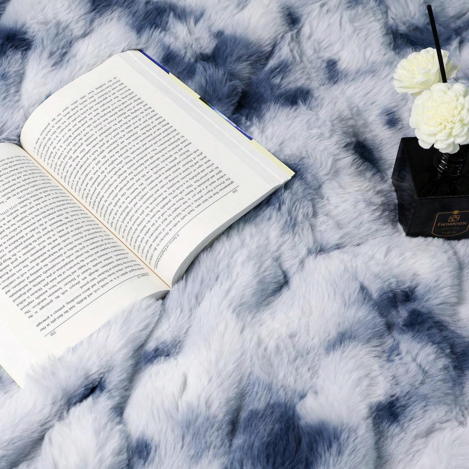 JULY 1pc Cozy Rabbit Fur Plush Blanket Queen Twin King Size Luxury