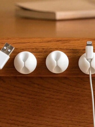 3PCS/10pcs White Round Wire Management Clip Cable Organizer