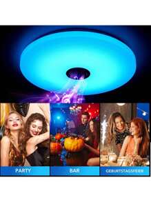 OYAJIA OYAJIA LED Deckenleuchte Dimmbar mit Bluetooth Lautsprecher,60W 50CM LED Deckenlampe mit Fernbedienung,RGBW Farbwechsel,Einstellbar für Schlafzimmer Küche Kinderzimmer Wohnzimmer
