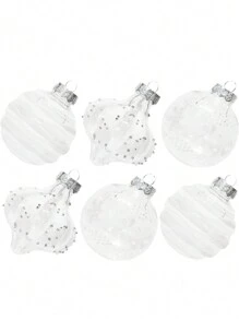 Bộ 9 quả bóng trang trí Giáng sinh 80mm/3.15in, chống vỡ, lấp lánh trong suốt, đồ trang trí cây thông Noel, đồ trang trí treo cho Giáng sinh, quà tặng tốt nhất cho ngày lễ, sinh nhật, trang trí nhà, đồ trang trí Giáng sinh, trang trí phòng, đồ trang trí Giáng sinh mùa đông, quà tặng Giáng sinh tại nhà, đồ trang trí Giáng sinh - trắng - Xem 2