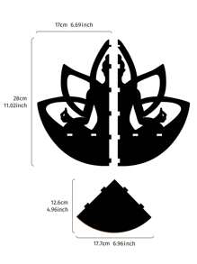 1 件创意黑色剪影蝴蝶、孔雀、蝙蝠形装饰角架，9-11 英寸室内舒适墙角储物架，适用于水晶石、塔罗牌、烛台、万圣节派对装饰 - 黑色 - 查看 12