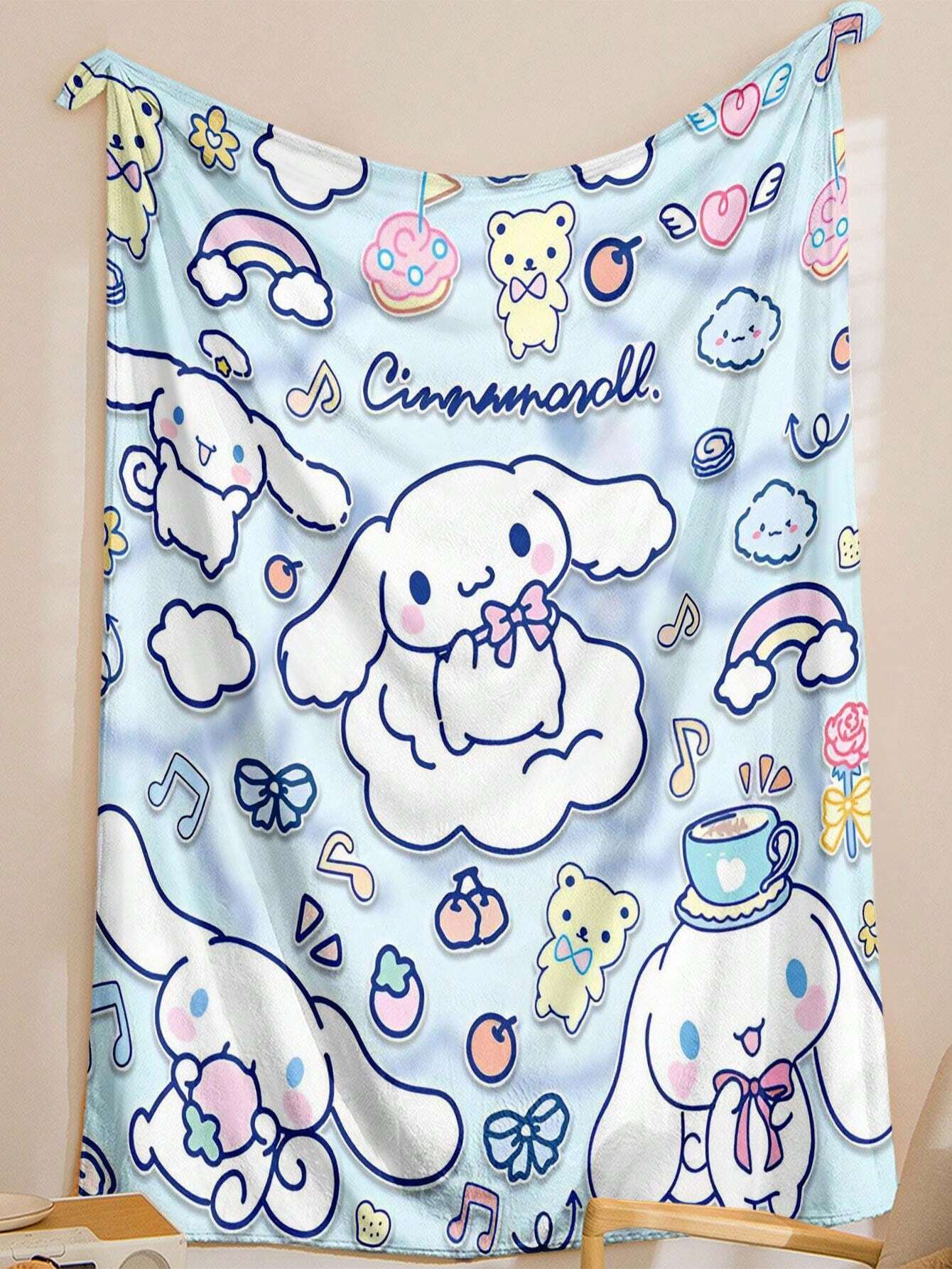 MINISO Sanrio My Melody Soft Throw Blanket Cozy For Sofa, Bed, Office