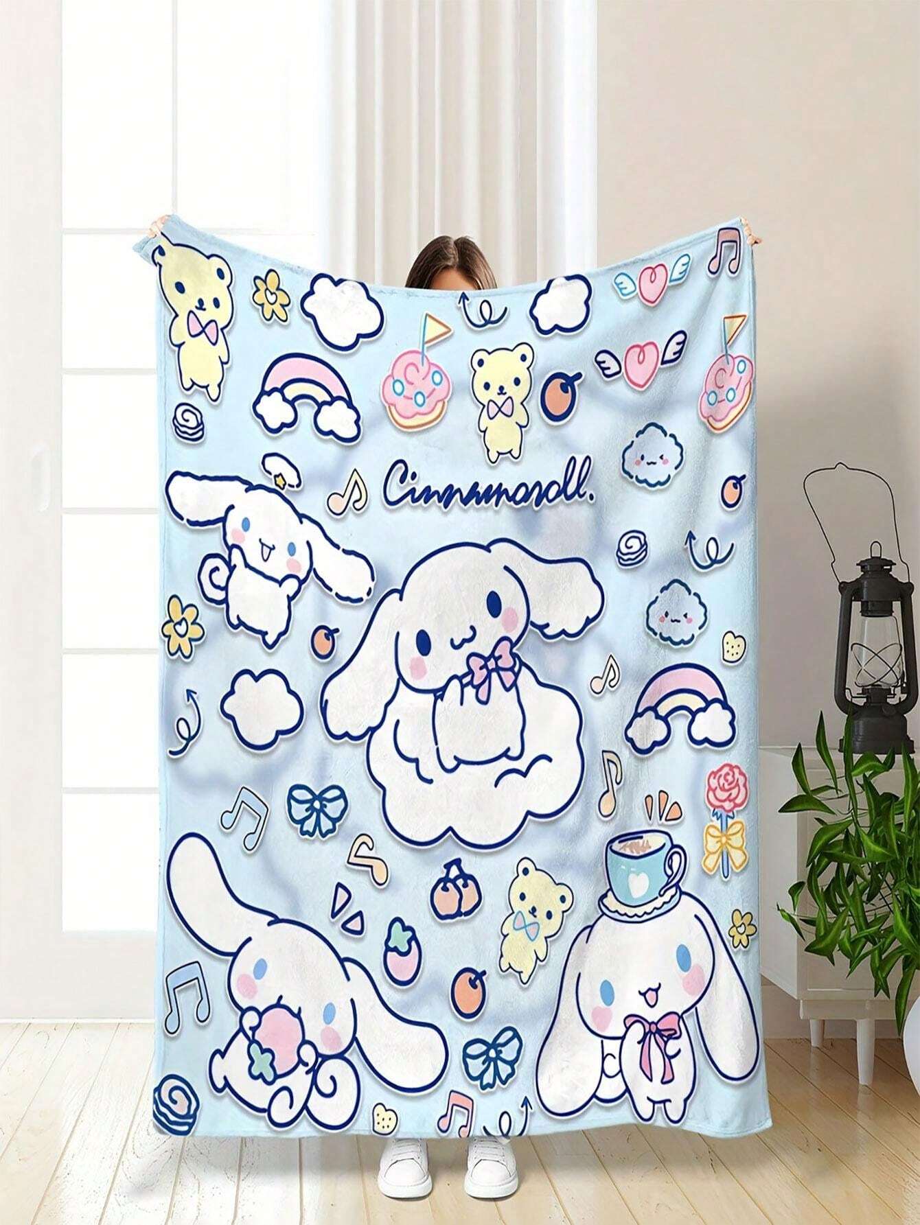 MINISO Sanrio My Melody Soft Throw Blanket Cozy For Sofa, Bed, Office