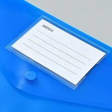 1/3/6/7PCS 塑料信封页袋，带 11 个孔，透明文件夹，带按扣封口和标签插入，适用于 2/3/4 环活页夹 - A4 - 查看 3