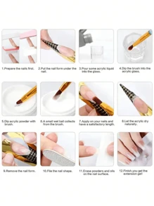 Acrylic Nail Kit For Beginners With Everything Professional Acrylic Powder And Liquid Monomer Set, Nail Art Tools For Beginners