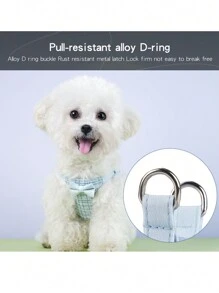 Plaid Bow Decor Pet Chest Strap For Girl, Daily Use