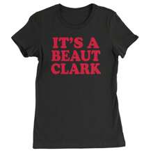 It's A Beaut Clark Festive Christmas  Womens T-Shirt - 黑色 - 查看 2