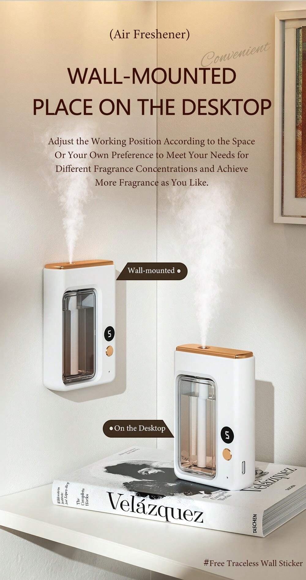 A Set Of Air Fragrance Spray Machine With Essential Oil Flower And