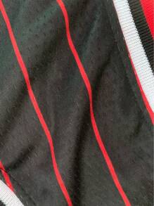 男式 23 号黑色篮球服休闲刺绣缝制圆领派对运动上衣 - 黑色 - 查看 5