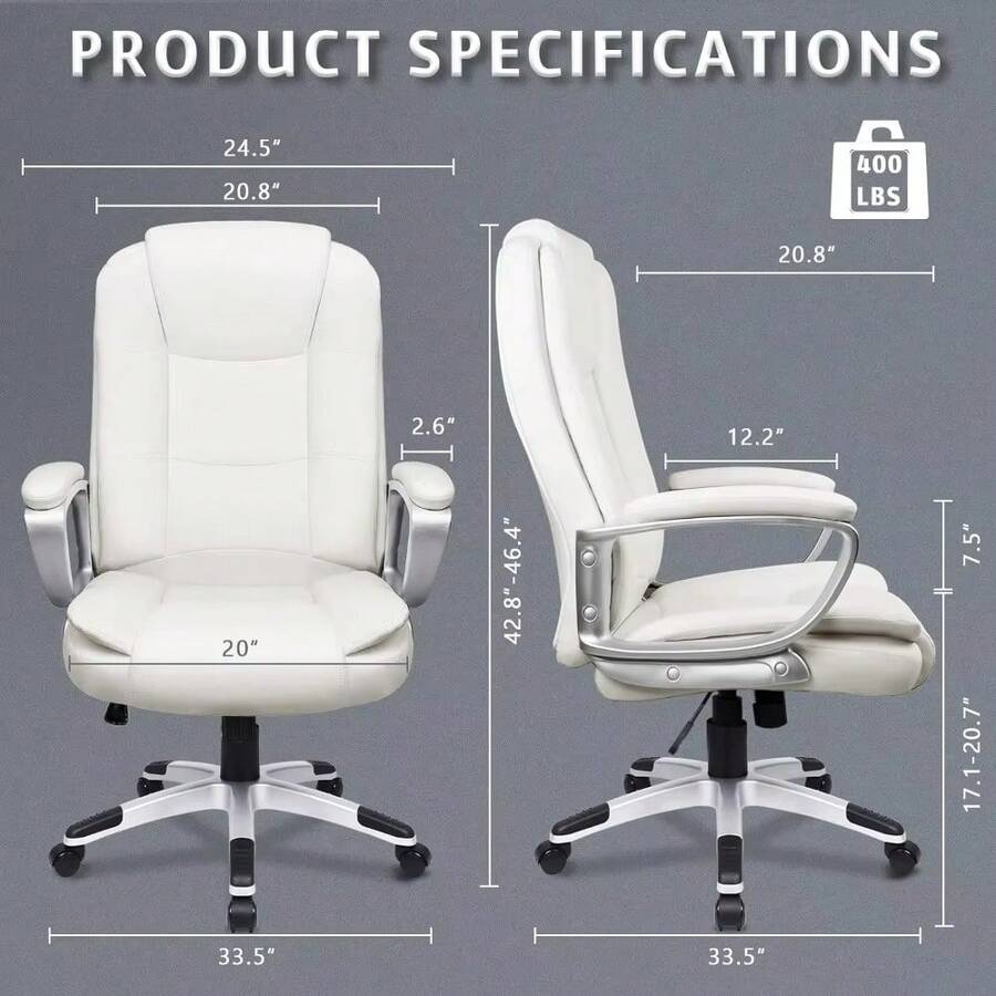 Office Desk Chair, High Back Computer Chair, Ergonomic Adjustable