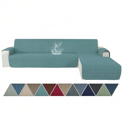 Ystyle Waterproof Sofa Cover With Peninsula 2/3/4 Seater Right/Left Corner Sofa Cover Universal Reversible, Chaise Longue Sofa Cover Anti-Scratch Anti-Stain