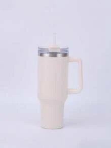 1 set 1 bouteille de 1200 ml/40 oz en acier inoxydable isotherme avec cordon et paille, bouteille à vide moderniste pour accessoires de cuisine, tasse à café, bouteille d'eau pour les voyages et la rentrée scolaire