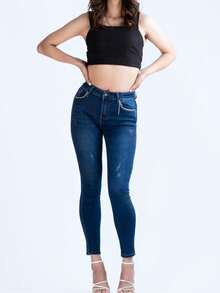 Jeans Pantalón de Mezclilla Premium - Azul - Ver 6