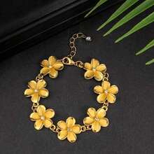 1 chiếc vòng tay hoa sứ Hawaii mạ vàng 14K mờ dành cho phụ nữ, quà tặng cho ngày lễ tình nhân hoặc lễ tạ ơn - Nhiều màu - Xem 20