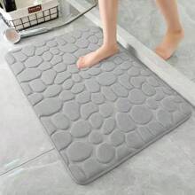 Memory Foam Bath Mat Rug, 24 X 16 Inches Cobblestone Bathroom Rugs, Comfortable, Soft, Super Water Absorption, Machine Wash, Non-Slip, Thick, Easier To Dry For Bathroom Floor Rugs ,Room Decor - Grey - View 17