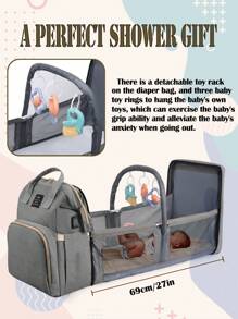 Luiertas Rugzak Met Verschoonstation, Multifunctionele Draagbare Waterdichte Grote Capaciteit Reis Baby Verschoontassen, Baby Spullen Organizer, Baby Register Zoeken, Baby Luiertassen Voor Meisjes, Babyshower Geschenken, Pasgeboren Baby Essentiële Geschenken