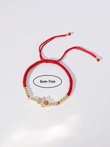 1 件简约多色蓝色邪眼幸运红绳手链，可分层男女通用脚链，适合节日、派对、日常佩戴、圣诞节、节日、友谊珠宝礼物 - 彩色 - 查看 16