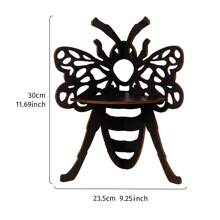 1 件创意黑色剪影蝴蝶、孔雀、蝙蝠形装饰角架，9-11 英寸室内舒适墙角储物架，适用于水晶石、塔罗牌、烛台、万圣节派对装饰 - 黑色 - 查看 15