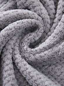 1pc Solid Color Hair Towel, Minimalist Microfiber Women's Strong Absorbent Quick-Drying Hair Drying Cap For Home Home Bathroom Decor Hair Bonnet Shower Towels For Beauty Salon, Hotel Sports,Home Essentials, Towel, Skin Care - Grey - View 11