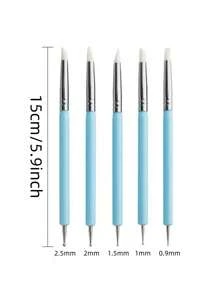 5/10pcs DIY Soft Pottery Clay Sculpting Tools Set - Versatile Cake Oils Engraving Rubber Craft Pen Brush Polymer Modeling Shaper Kit For Creative Arts And Crafts Projects