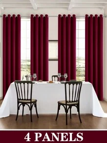 Panouri de perdele negre cu ochiuri, disponibile în opțiuni de 4/2/1 panouri, dimensiuni multiple, țesătură în 3 straturi de înaltă calitate, izolare termică și umbrire solară, potrivite pentru dormitor, sufragerie, sufragerie, bucătărie, dulap, culoare bej