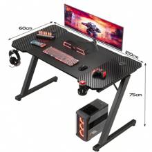 80/120/160CM Gaming Table Desk Computer Table Gamer PC Table Work Table Gaming Table Premium Gaming Desk Gamer Computer Table - Black - View 7