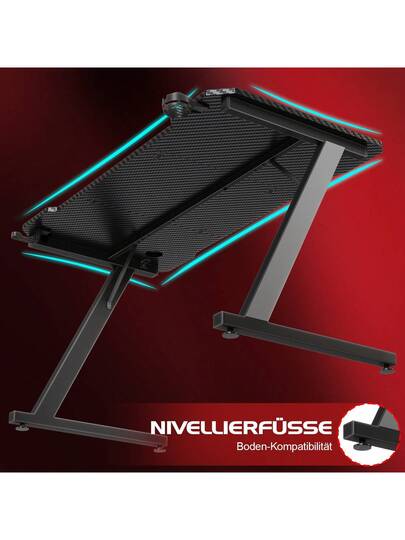 80/120/160CM Gaming Tafel Bureau Computer Gamer PC Work Premium view 6