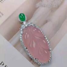 1Pc Natural Crystal Agate Leaf Pendant, Quartz Gem Necklace, Sweater Chain, Chakra Fashion Pendant, All Hand-Carved, Men's And Women's Fashion Pendant, Meaning Peace, Freedom, Wealth, Family Happiness, Suitable For Family Gifts, Christmas And Various Holiday Party Gifts, Crystal Gifts (Random Gifts: Lanyard, Gift Box) - Leaves - View 22