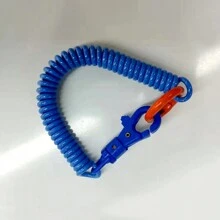 قلاب مفتاح كوردي هاتف اللون متعدد قابل للسحب، زنبرك بلاستيكي كويلي مطاطي لسلسلة مفاتيح، قلاب مناسب للاستخدام المدرسي