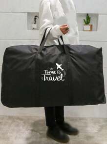 Opvouwbare reistassen Unisex opbergtas, draagbare dameshandtassen heren grote capaciteit bagagetassen, met tijdvliegtuigpatroon, multifunctionele reisaccessoires, bagagetas verhuisdoos Oxford-doek, inpakbagagetas, verhuistas, geschikt voor slaapzalen, huurhuizen, schoolslaapzalen, vochtbestendige en stofdichte opbergtassen voor kleding en quilttassen