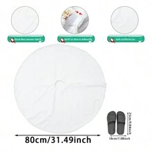1 件柔软蓬松纯白色圣诞树裙，可折叠，可清洗，用于圣诞树装饰，适合客厅、卧室、户外场景 - 彩色 - 查看 11