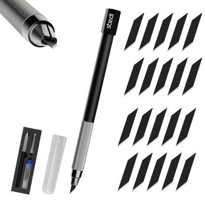 Stedi Craft Hobby Knife Set, Model Hobbyist Tools, All Metal Precision Craft Knife With 20 Blades, For Gundam Scale Military Models, 3D Resin Parts