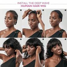 Krótkie Boby Proste Peruki Z Ludzkich Włosów Z Grzywką 99J Burgundowe Peruki Bob W Pełni Wykonane Maszynowo Brazylijskie Włosy Remy Bez Kleju Brak Koronki Długość Ramion Modne Peruki Bob Dla Czarnych/Białych Kobiet