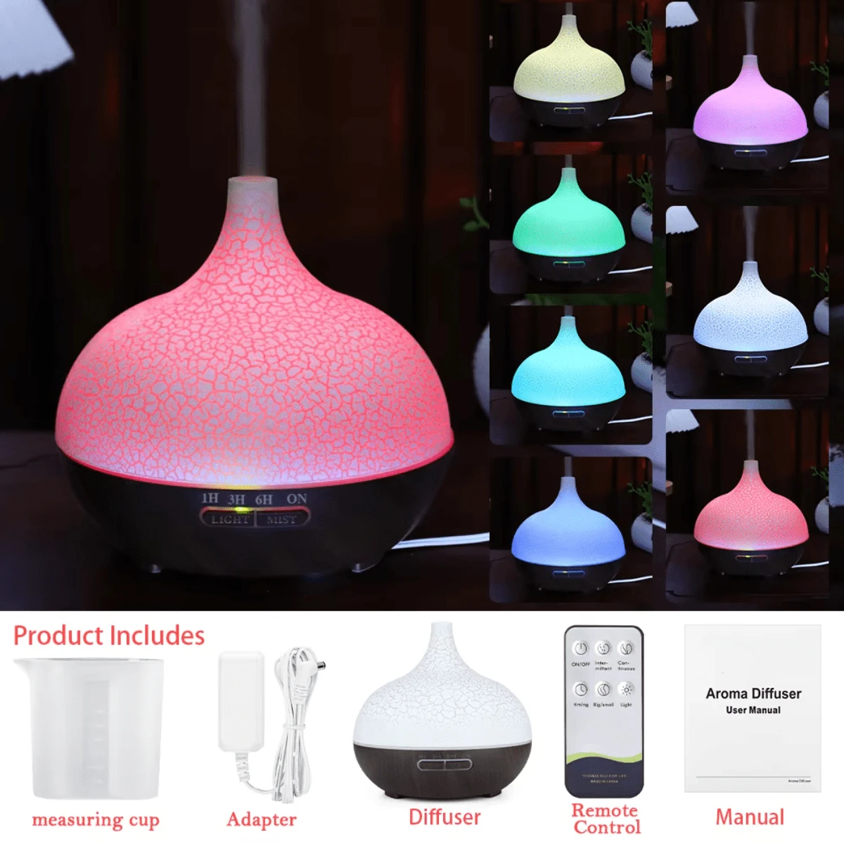Air Humidifiers Fragrance Essential Oils Diffuser With Remote Control