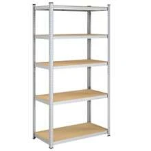SONGMICS étagère charge lourde métallique, 200 x 100 x 50 cm, 5 niveaux, charge totale 600 kg (120 kg/niveau), étagère de rangement planches réglables, pour garage, cave, Argent - Argent - Voir 1