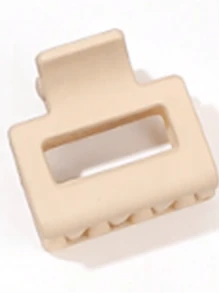 10pcs/Set Mini Matte Beige Hair Claw Clips, Small Square Clips For Daily Hairstyles, /Winter,Hair Accessories,Hair Jaw Clip,Hair Clutch, School Stuff, College