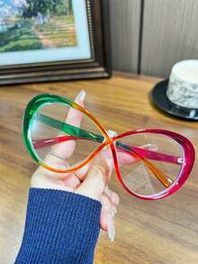 1 Cặp Kính Mắt Trong Suốt Thời Trang Hình Bầu Dục Cho Nữ, Thiết Kế Nghệ Thuật Tổng Thể, Phù Hợp Với Mọi Mùa, Cuộc Sống Hàng Ngày Và Sử Dụng Máy Tính - Trong sáng - Xem 10