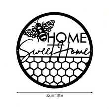 1pc Trang trí tường kim loại tổ ong màu đen, thích hợp để trang trí tường nhà ở phòng khách, vườn, phòng ngủ, văn phòng. Đơn giản và đẹp, thêm vẻ đẹp khác biệt cho không gian của bạn Quà tặng tốt nhất - màu đen - Xem 6