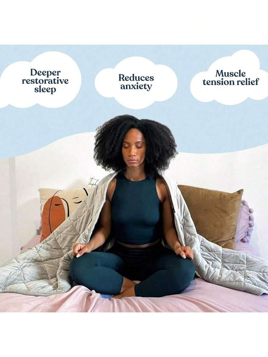 Weighted Blanket Adult Anxiety, Sensory Stress Relief 5kg Grey