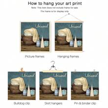 Conjunto de 3 piezas de cuadros de pared de decoración de baño con impresiones en lienzo de los letreros "Relájate, Desconecta, Sumerge", pintura de arte decorativo para el hogar moderno, sala de baño, inodoro, listos para colgar, decoración de pared y habitación