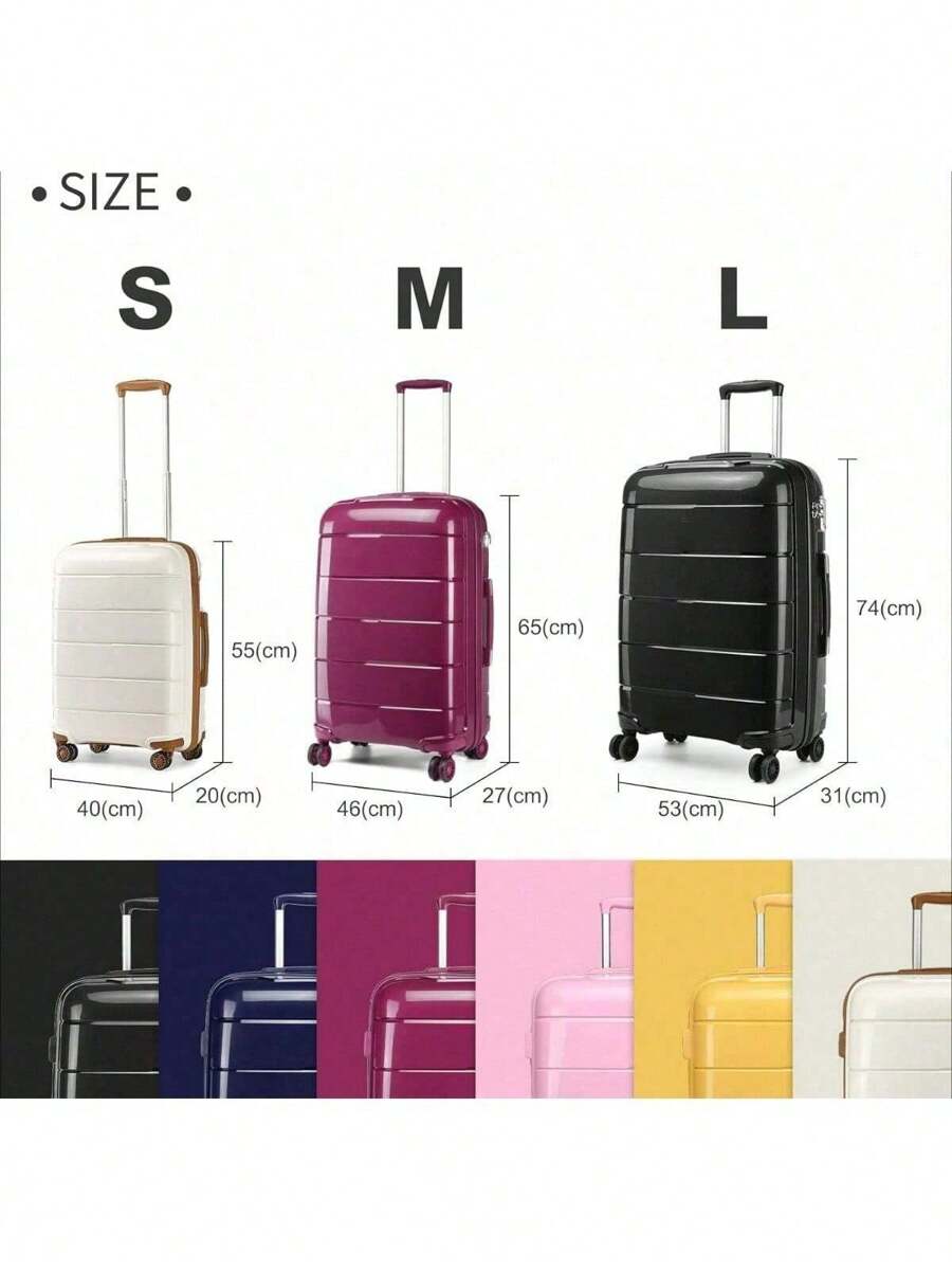 Hard Shell Luggage In TSA Combination Lock 4 Wheeled Spinner